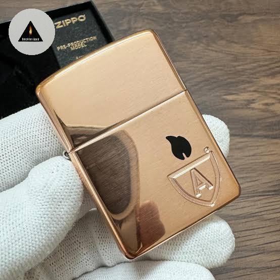 Original Zippo Armor Solid Copper Armor Case with Black Insert Lighter Special Edition 46171