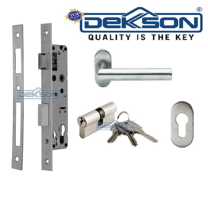 Set Kunci Pintu Aluminium Dekkson 84030 Silinder Hdl Knob Kunci Dekson
