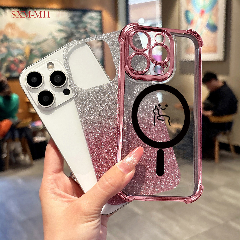 Casing HP Softcase Glitter Berkilau Untuk Samsung Galaxy M12 M11 Anti Jatuh Kartun Lucu Murah Ready 