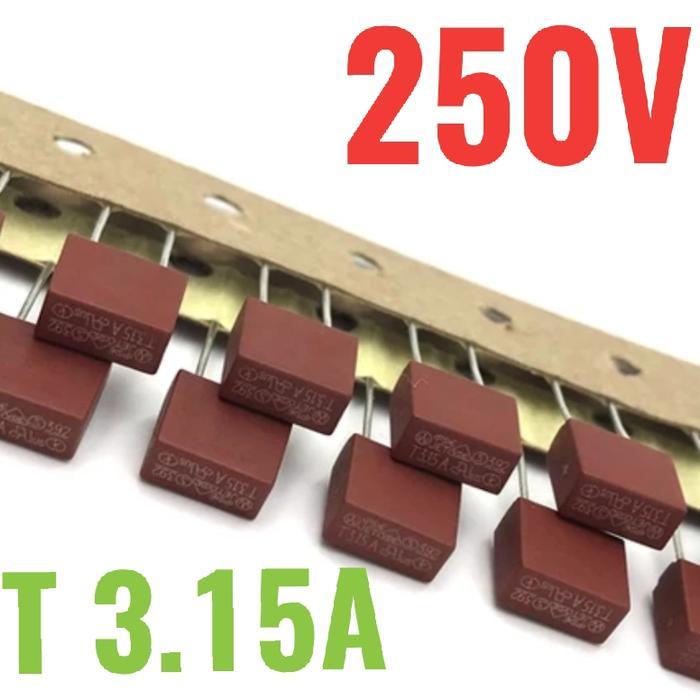 Square Plastic Fuse Slow Blow T 3.15A 250V