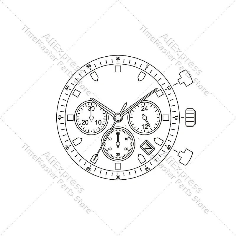 Miyota Quartz Movement JS25 original Automatic date movement Watch Accessories Electronic Movement