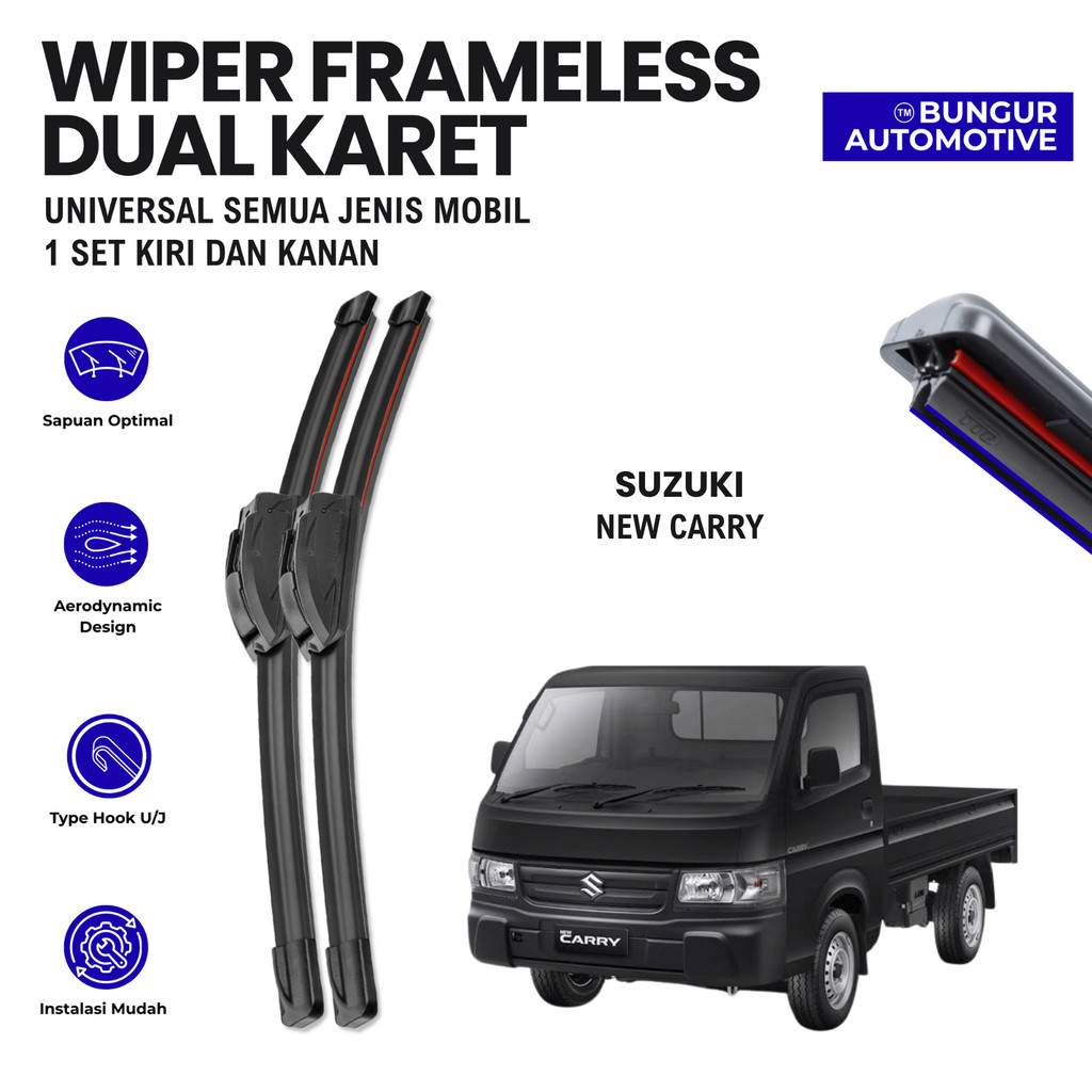Wiper Suzuki New Carry Dual Kaca Depan Mobil