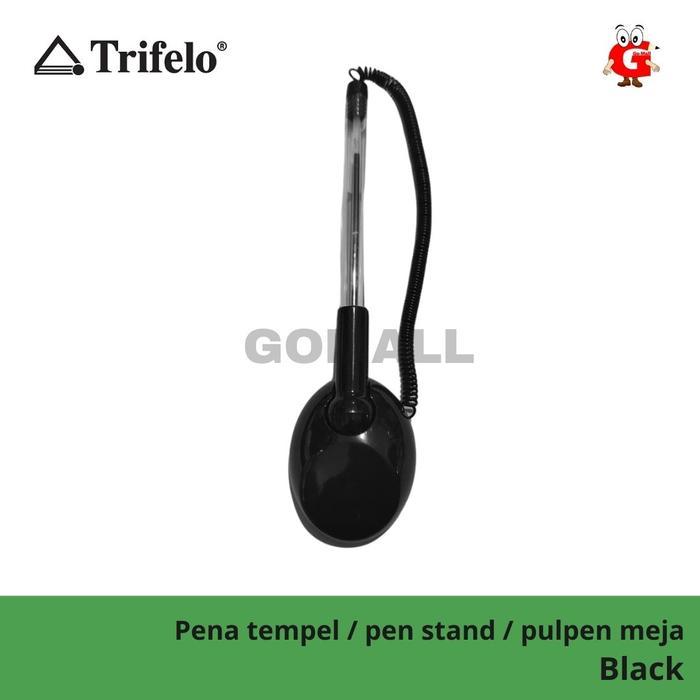 PENA TEMPEL / PEN STAND / PULPEN MEJA / PEN DESK TRIFELO - HITAM