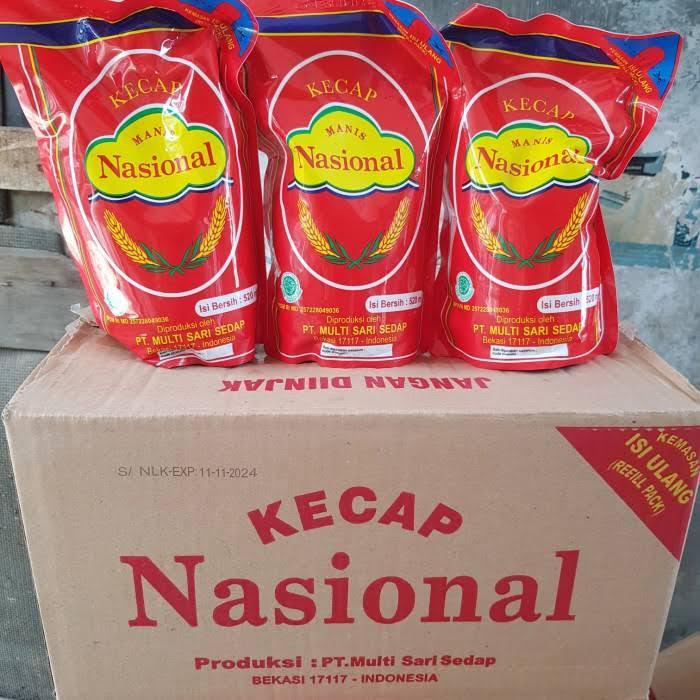Kecap Manis Nasional Refill 520ml 1 dus / karton