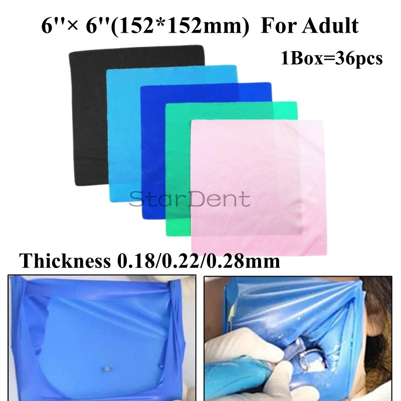 Dental Rubber Dam Sheet Natural Latex Rubber barrier Endodontics Dams