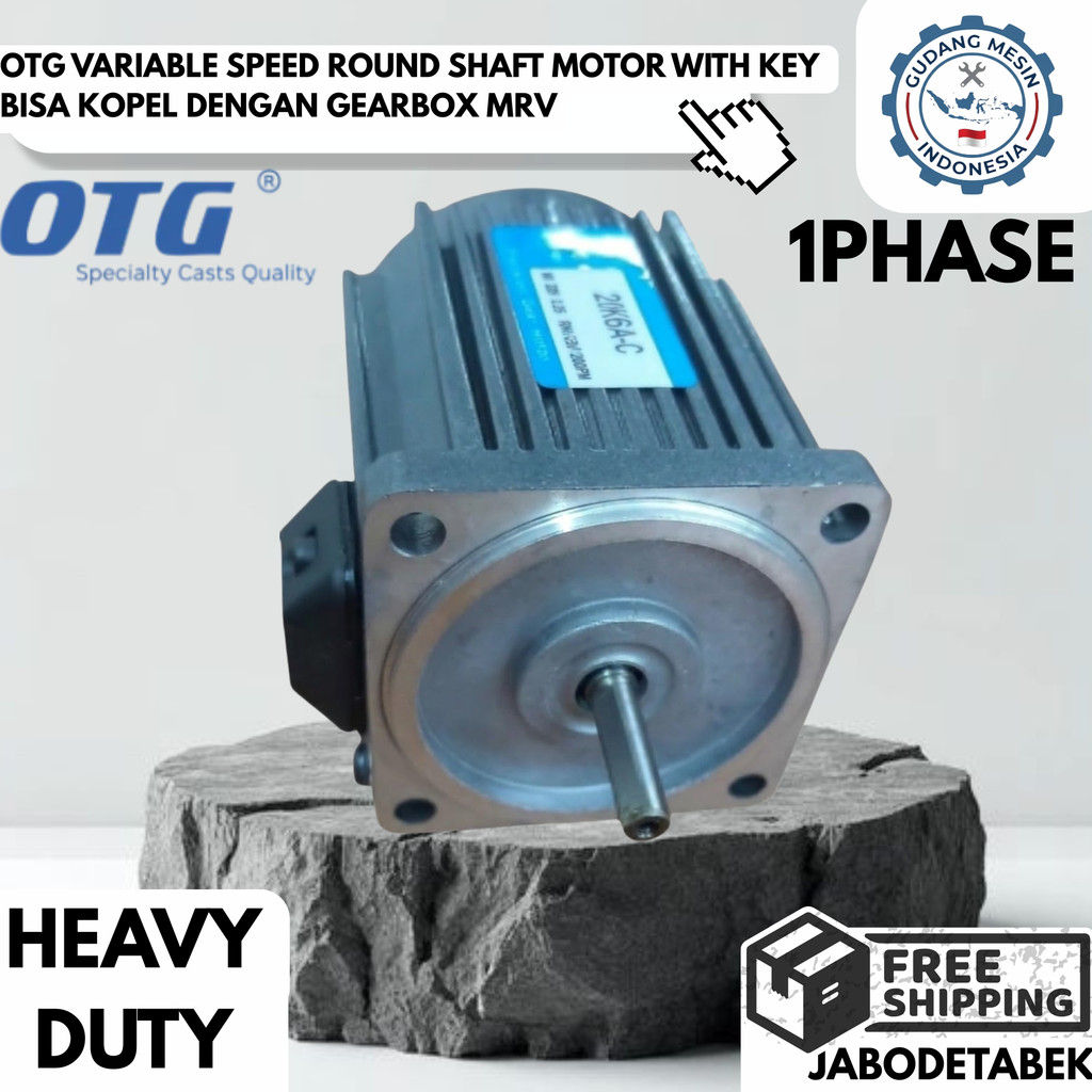 OTG VARIABLE SPEED ROUND SHAFT MOTOR WITH KEY TYPE 6IK200RA-CF-14 200W / INDUCTION VARIABLE SPEED MO