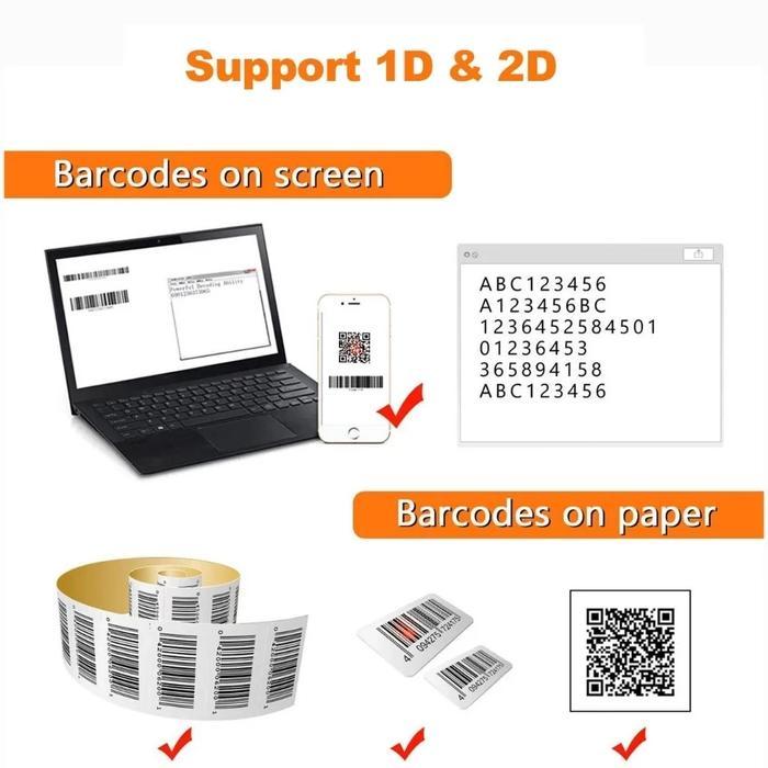 HARGA DISKON Expose Scanner Barcode 1D AutoScan Wireless Bluetooth Support Scan Label Resi & Barcode