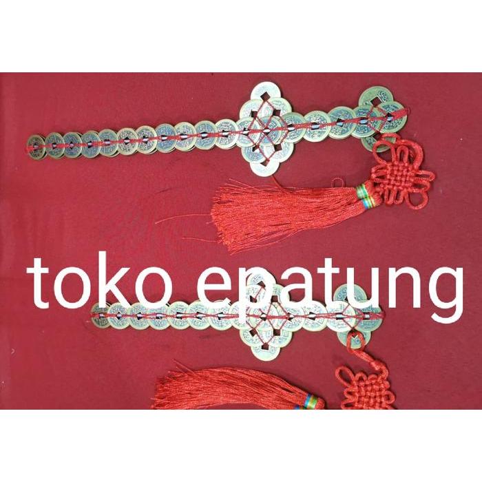 Pedang Koin China Coin Cina Fengshui 24 cm / 32 cm