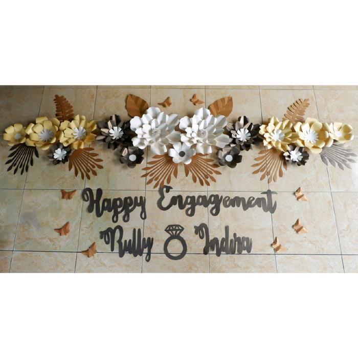 Ready Paper Flower Fatkha Dekorasi Tunangan Bunga Kertas Backdrop Lamaran Karangan Bunga Papan