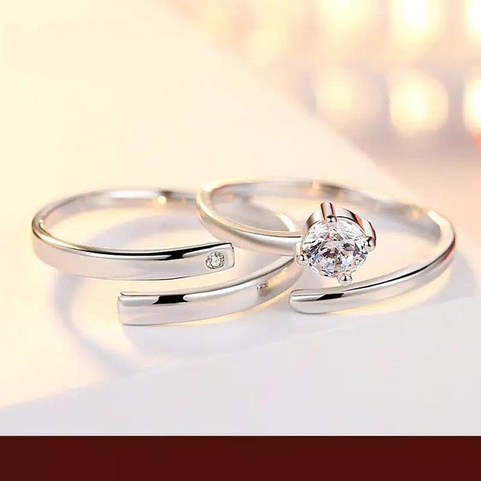 Cincin Couple Titanium Cincin Couple Perak Cincin Pria Wanita Kawin Tbk