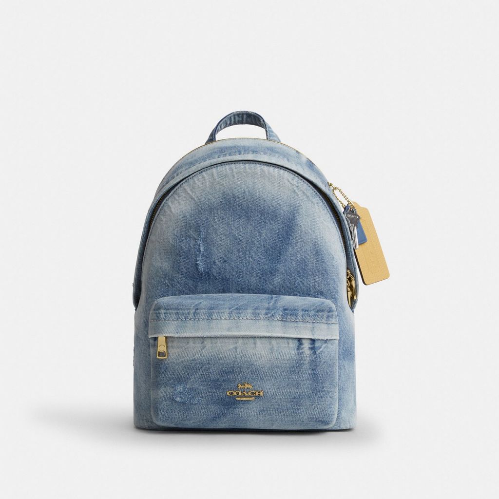 Coach Taylor Small Backpack In Loved Denim - Tas Ransel Wanita