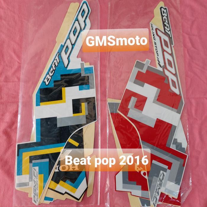 Striping motor beat pop 2016 / Stiker body BEAT POP 2016 warna warni