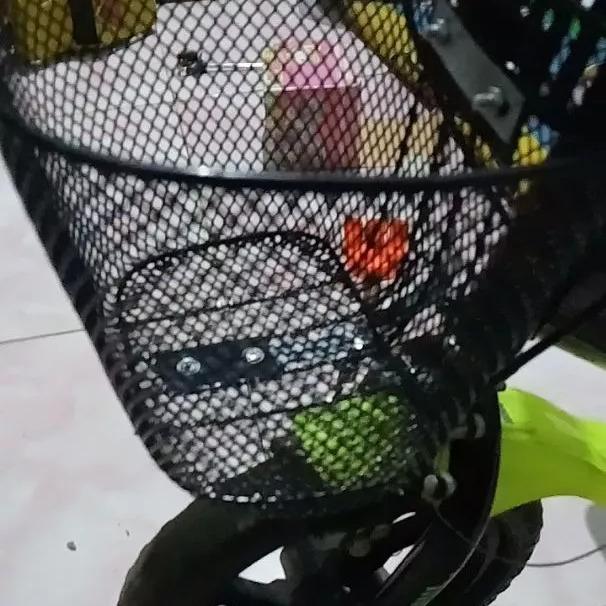 Keranjang sepeda rinjing kawat besar untuk sepeda minimal ukuran 20 mini sepeda ung sepeda lipat
