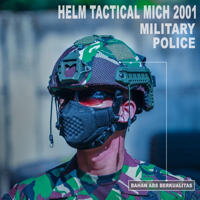 Helm Tactical Airsofgun Emerson Mich 2001 Plus Cover Loreng Army