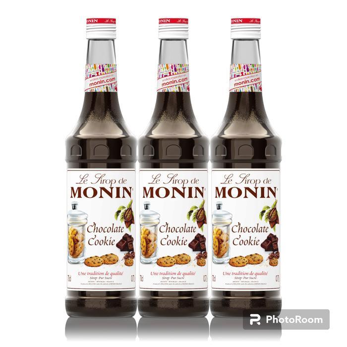 READY STOCK monin chocolate cookies syrup - 700 ml