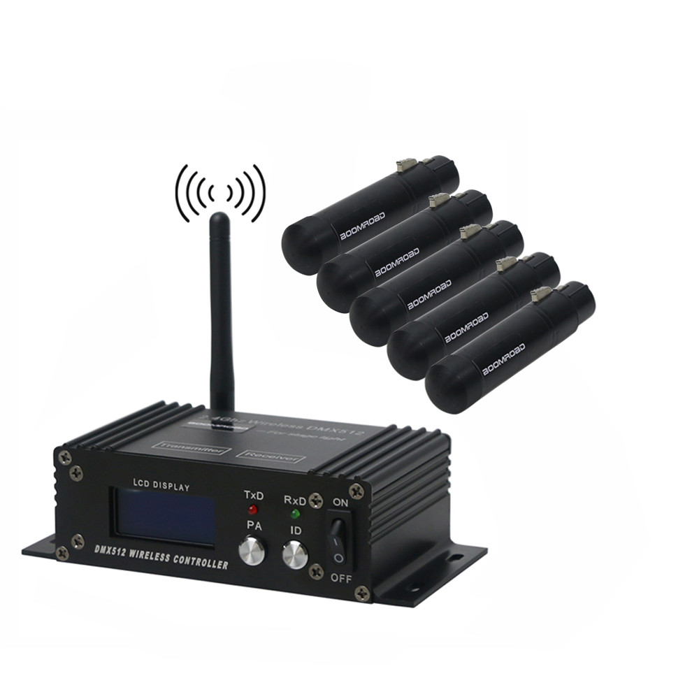LCD DMX Controller Transmitter Wireless DMX Mini Black Receiver Stage Light Controller for Moving