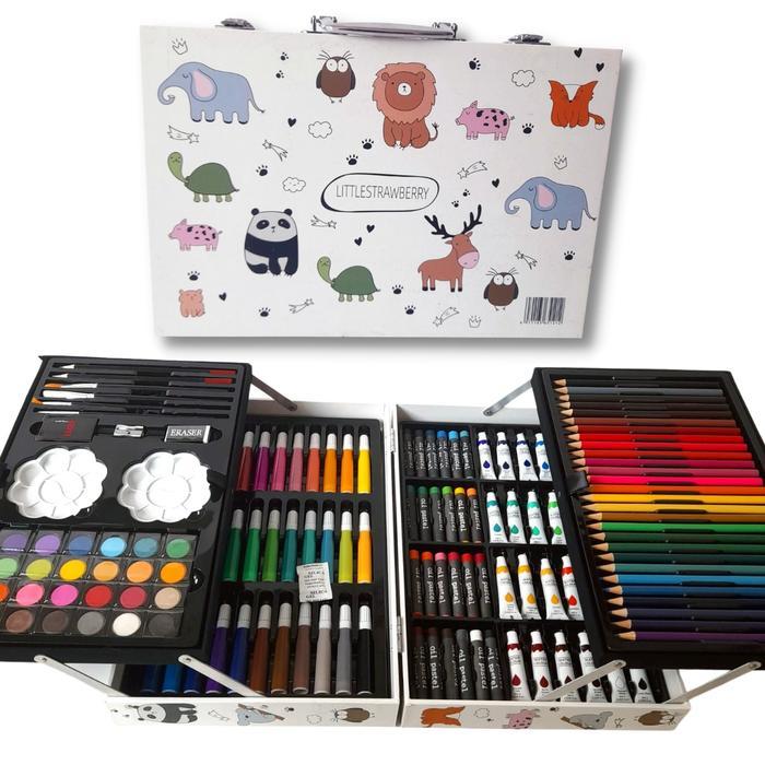 CRAYON ART SET ANIMAL ZOO / KOPER SET CRAYON MEWARNAI ANAK / ALAT