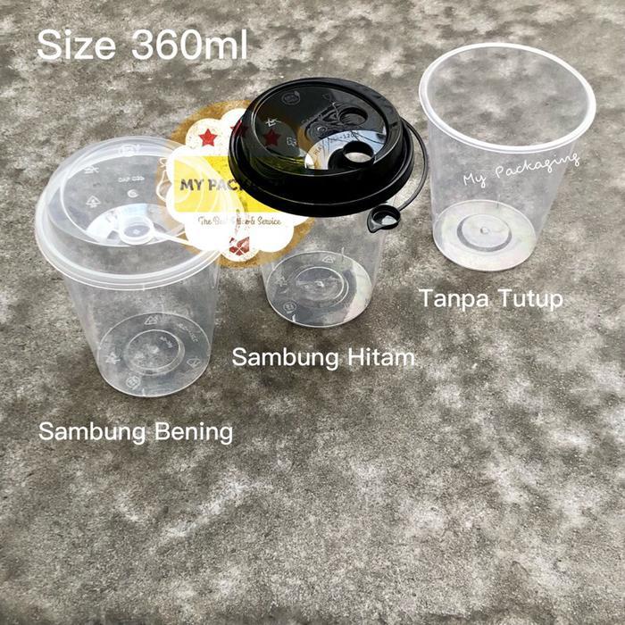 Cup Injection 360ml Bening + Tutup isi 25 pcs