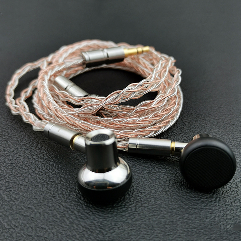 FENGRU Diy Earset2 Metal In Ear Earphone 32ohm Flat Head 14.2mm Driver Earbud Earplugs HIFI Earbud