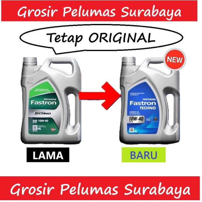Original Oli mesin Pertamina Fastron techno 10w/40 10w-40 GALON 4 liter Fastron techno 10W 40 ASLI
