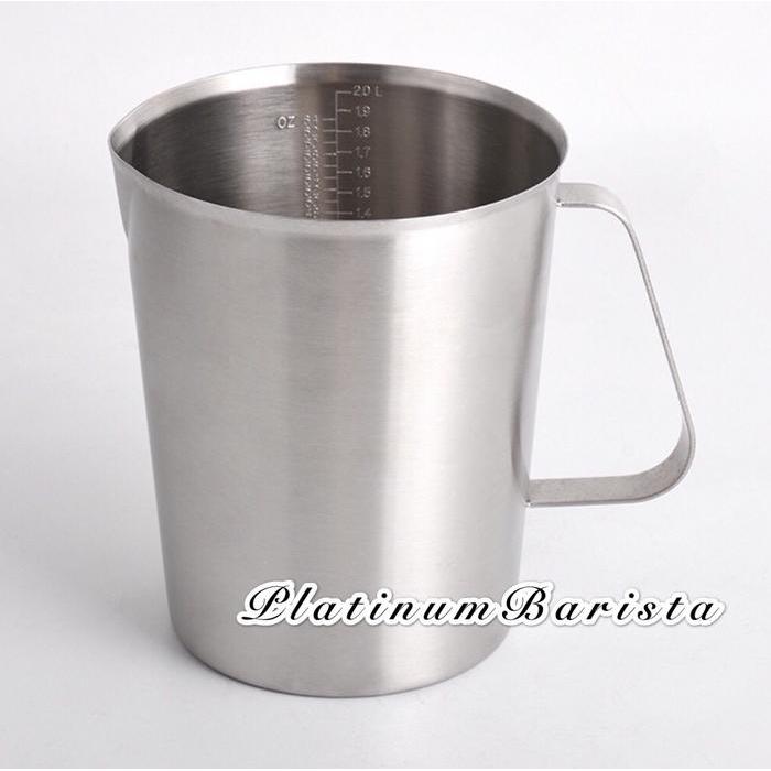 Top Sus304 Milk Jug 2000Ml 2L Pitcher Gelas Ukur Gelas Takar Stainless Diskon Sale