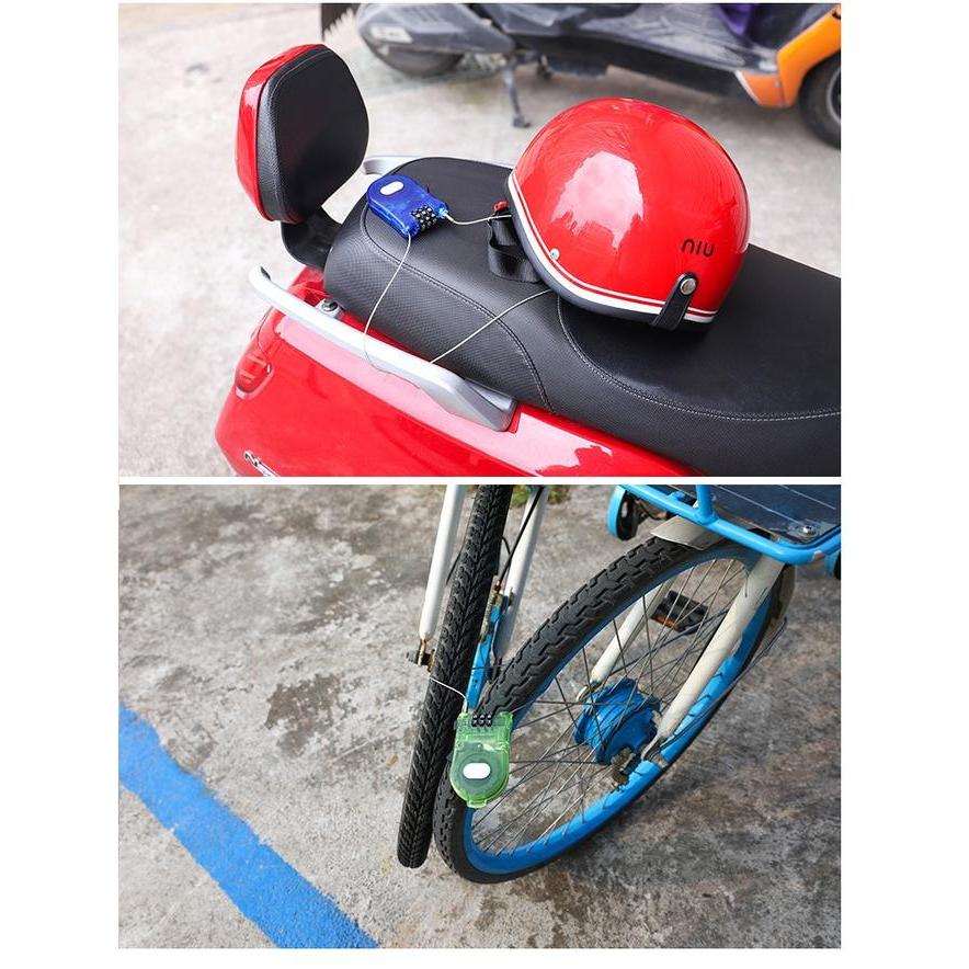 Promo Gembok Helm Gembok Kawat Gembok Kabel Tali Baja Pengaman Sepeda Securi Terlaris