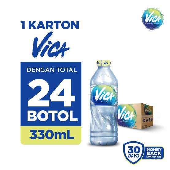 Premium Air Mineral Vica 330Ml X 24Pcs / Dus/Vica Mineral Water/Air Mineral 330Ml - Vica Botol 330Ml