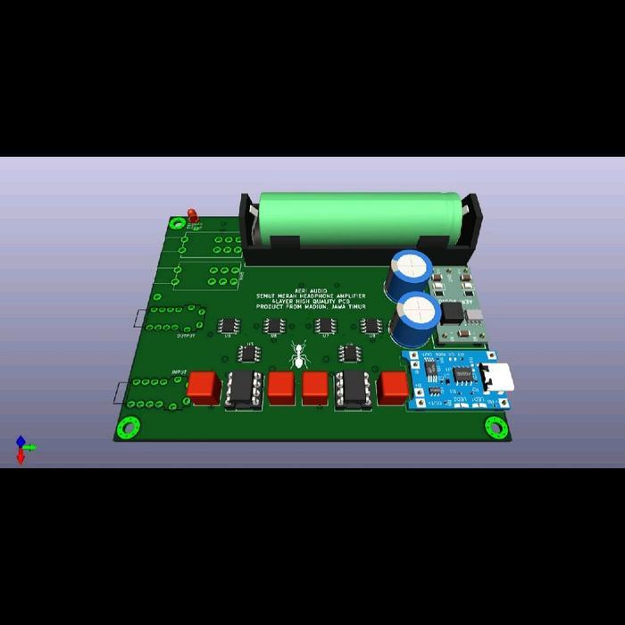 PCB Semut Merah Headphone Amplifier Full Balance 4.4mm Aeri Audio