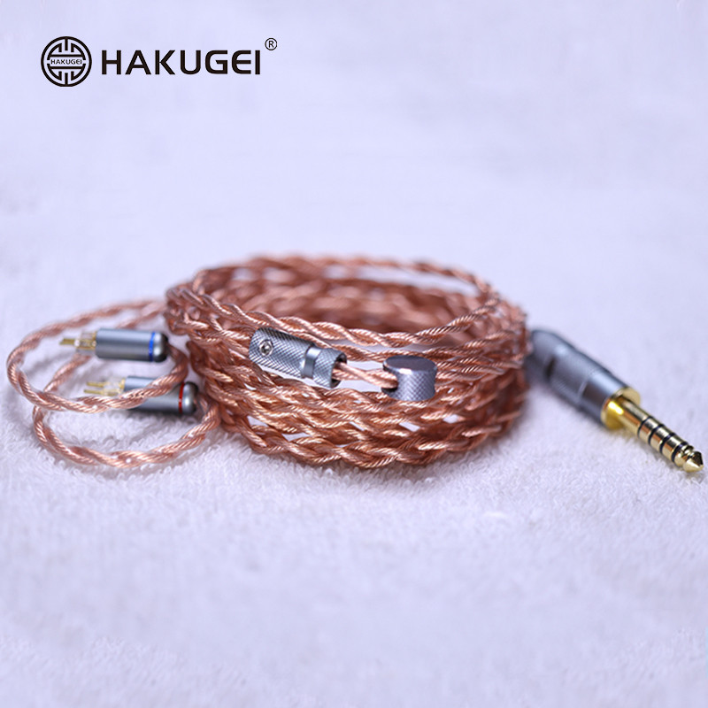 HAKUGEI Rice litz 6N OCC nomocrystalline copper hifi Earphone Upgrade Cable 3.5 2.5 4.4 MMCX 0.78
