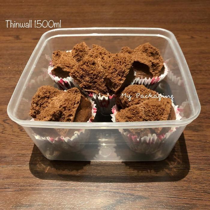 Thinwall Kiip Kotak Makan Microwave / Food Box / Wadah Plastik 1500Ml