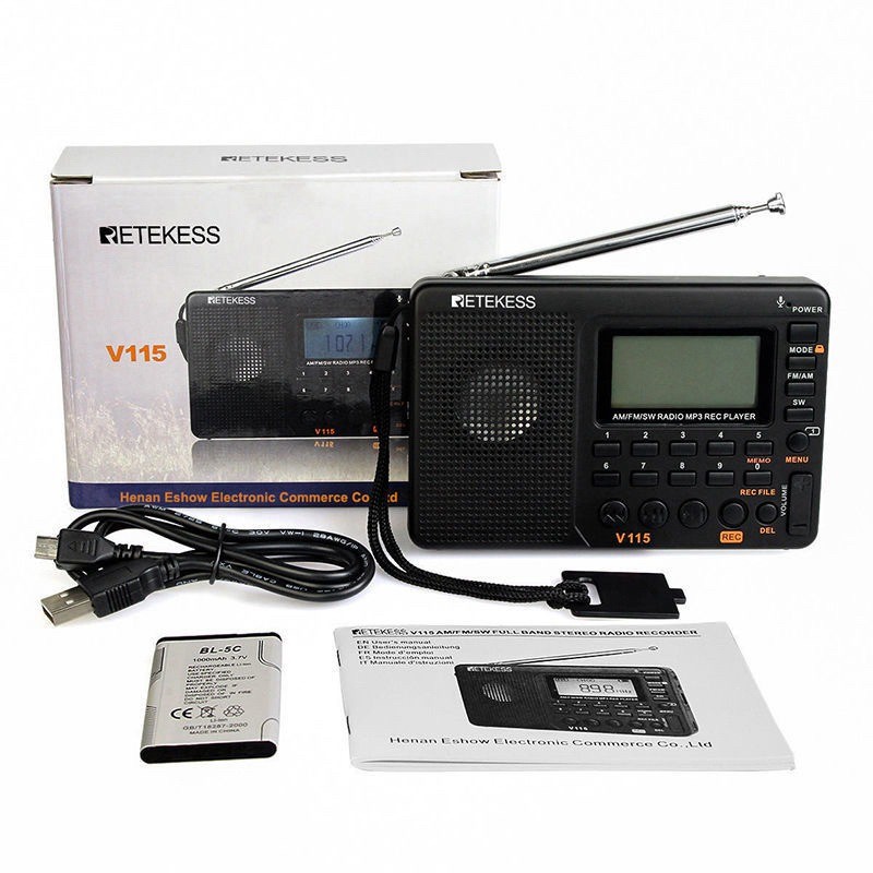 FOR Retekess V-115 Radio, Full Band Radio Recorder FM AM MP3 Player
