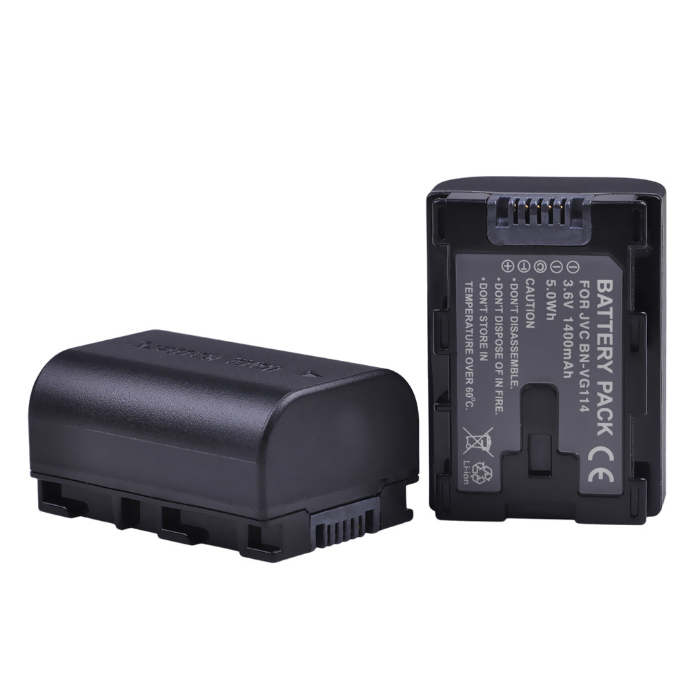 2pc 1400mAh BN-VG114 VG114 BN VG114 Battery+LED Charger for JVC BN-VG107 BN-VG107U BN-VG108U