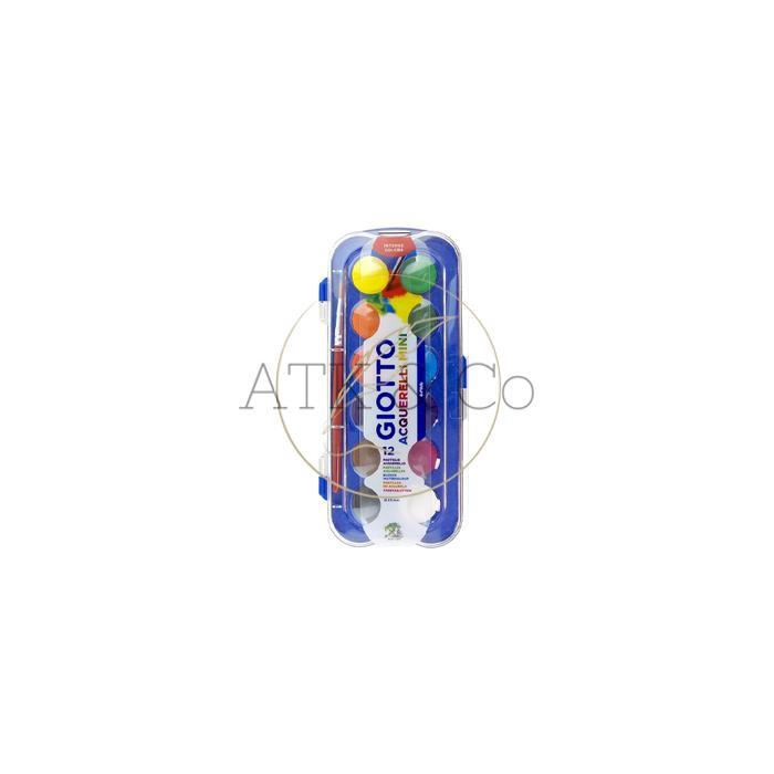 Giotto Acquerelli Mini Watercolor Cake Color Paint Set 12 24 36 Warna Cat Air Gioto Mini - 12 Colors