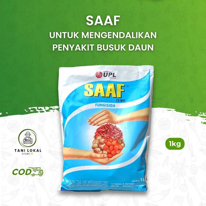 ` FUNGISIDA SAAF 75WP 1kg untuk mengendalikan penyakit busuk daun