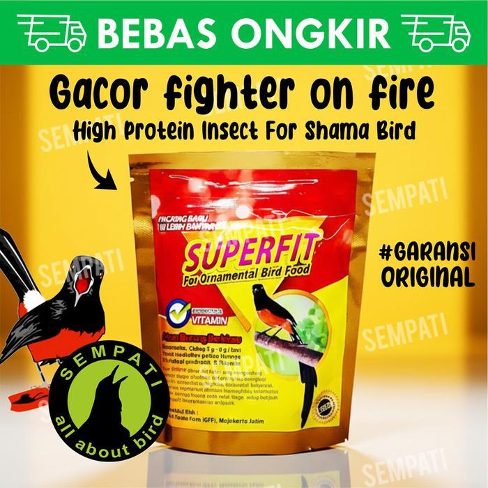 Superfit Super Fit Gold 100gr Voer Pur Pakan Burung Murai Kacer Kenari Anis Cililin Kacer Ciblek