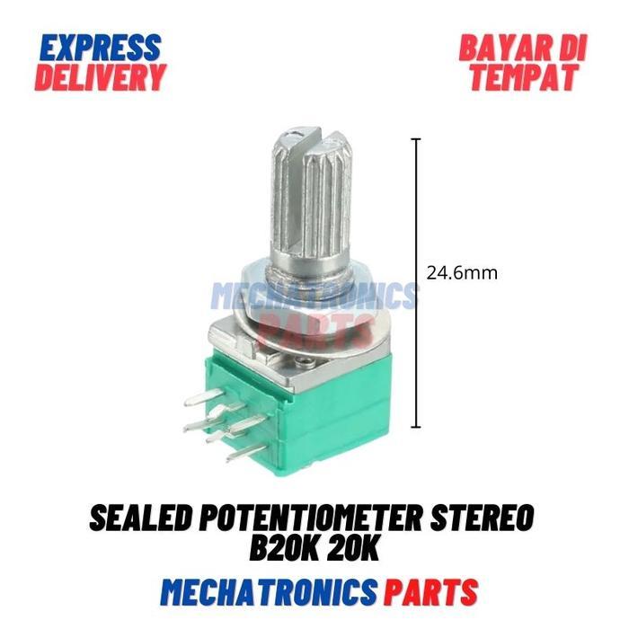 TERMURAH SEALED POTENTIOMETER POTENSIOMETER POTENSIO STEREO B20K 20K PROMO