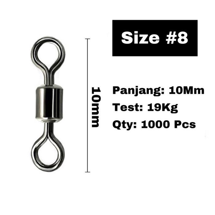 Grosir Kili Kili Pancing Rolling Swivel SW 1000pcs