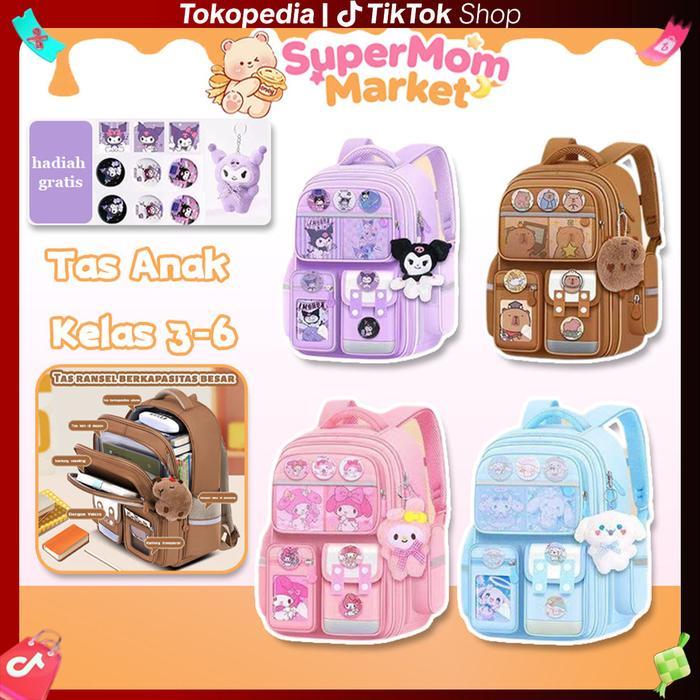 BOOM SALE SMM Tas Anak Tas Ransel Sekolah Kelas 3-6 Tas Sekolah Ransel Anak TK SD Waterproof Fashion
