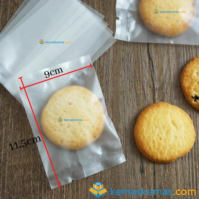 Kemasan Plastik Packaging Kue Polos Cookies Transparan Clear Doff