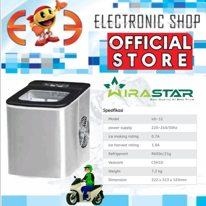 Mesin Es Batu Portabel Pembuat Es Kubus Praktis 220V 0.7A