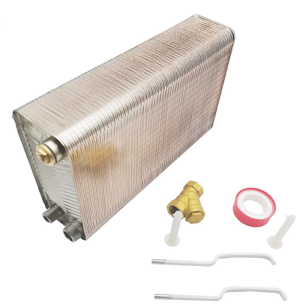 120 Plates Stainless Steel Heat Exchanger Brazed Plate Type Water Heater Chiller Cooler Counter Flow