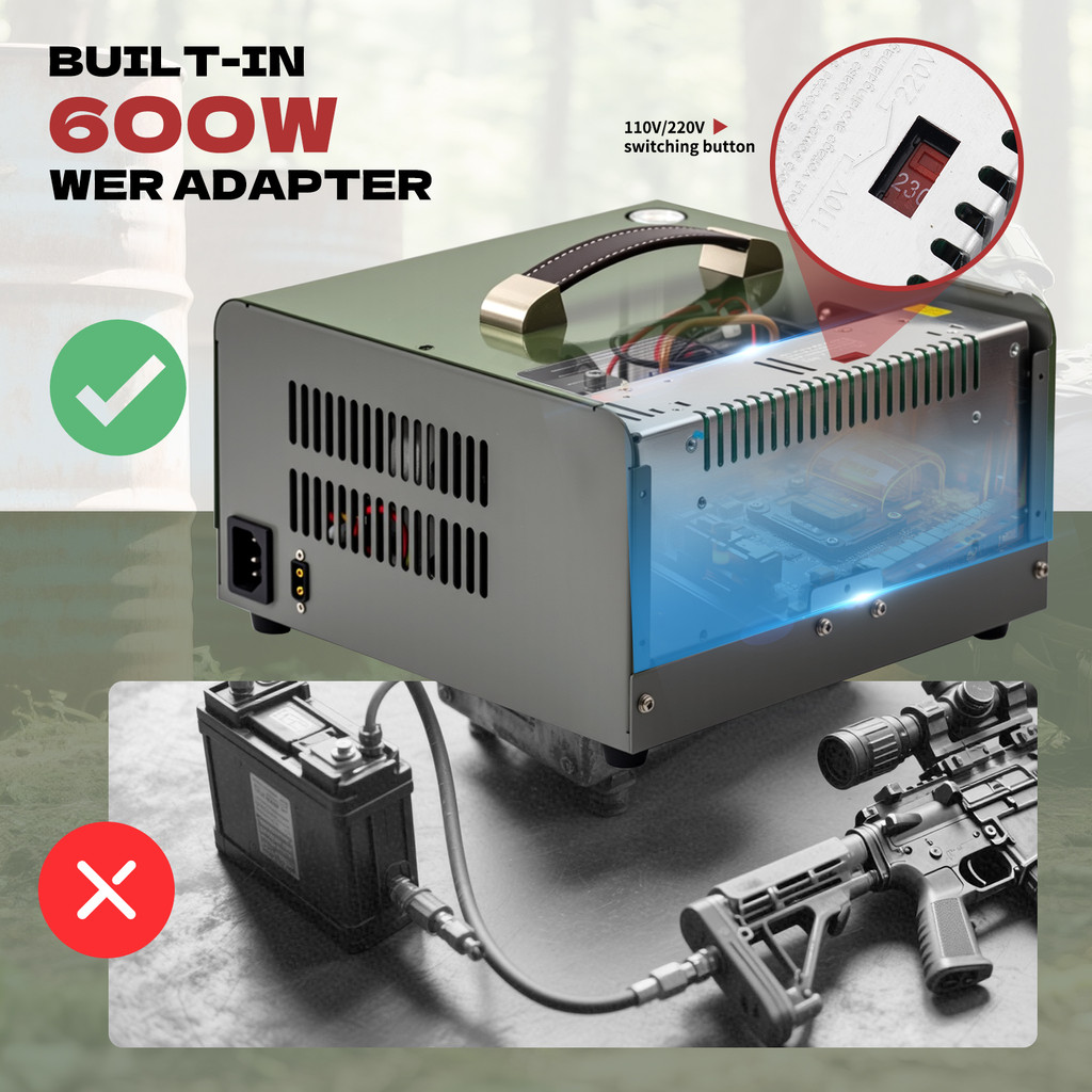 LIDACA 4500Psi 300bar Pcp Compressor 110V 220V Transformer 12v 30Mpa Shooting Air Gun Pump Scuba