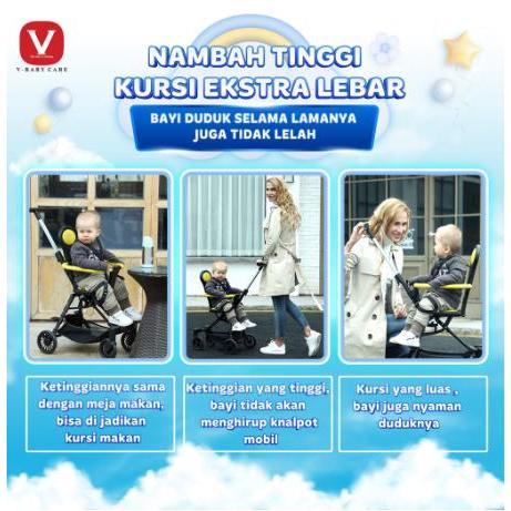 TERPERCAYA V-BABYCARE Stroller Baby Kereta Dorong Balita Lipat Magic Stroller Baby 2 Way Travel /