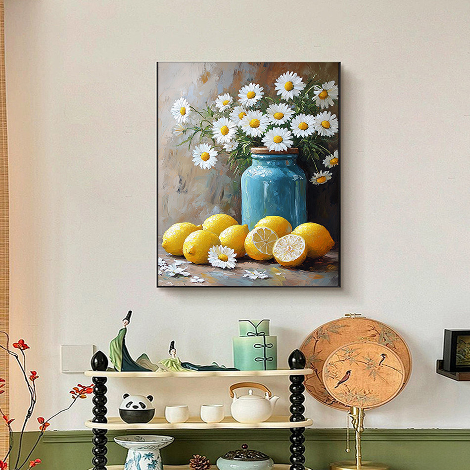 GATYZTORY Painting By Numbers On Canvas With Frame Flowers Markers By Numbers Canvas Art Painting