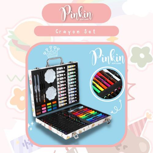 Crayon Set Koper Premium Lengkap Komplit Besar Mewah 67 pcs New Model