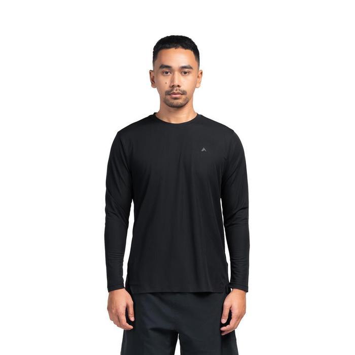 EIGER ACT AIRY Kaos Lengan Panjang Pria Olahraga Ringan Cepat Kering Anti Bau Warna Hitam Ukuran L L