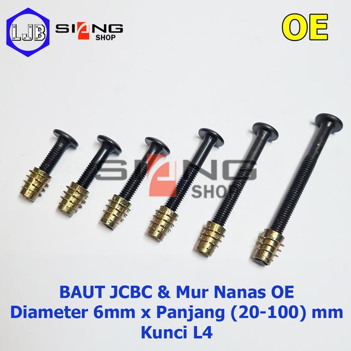 Per 25bj Baut JCBC M6 Furniture dan Mur Nanas OE