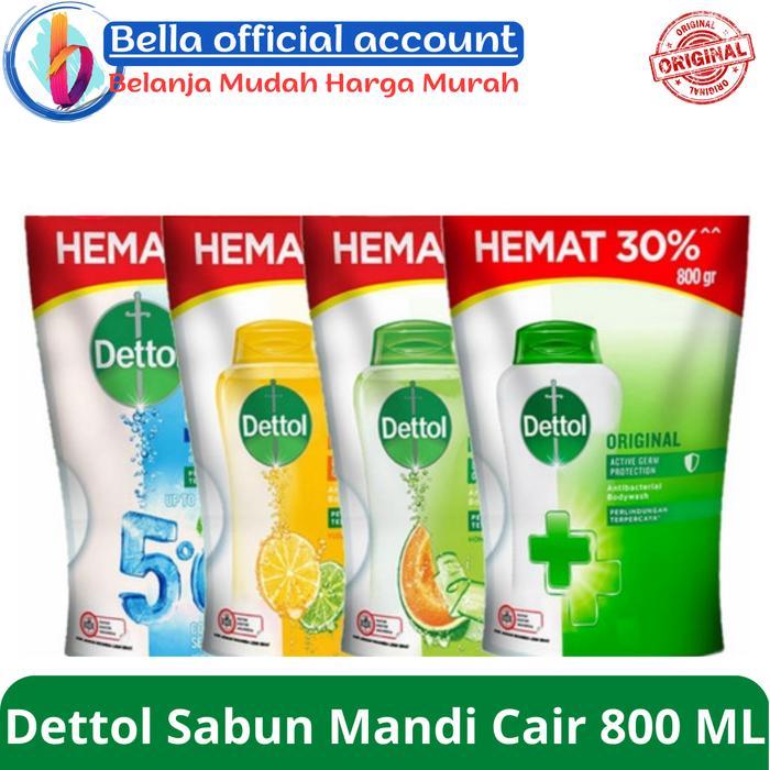 TERLARIS Dettol Sabun Mandi Cair Original Cool Fresh Jumbo 800 gr