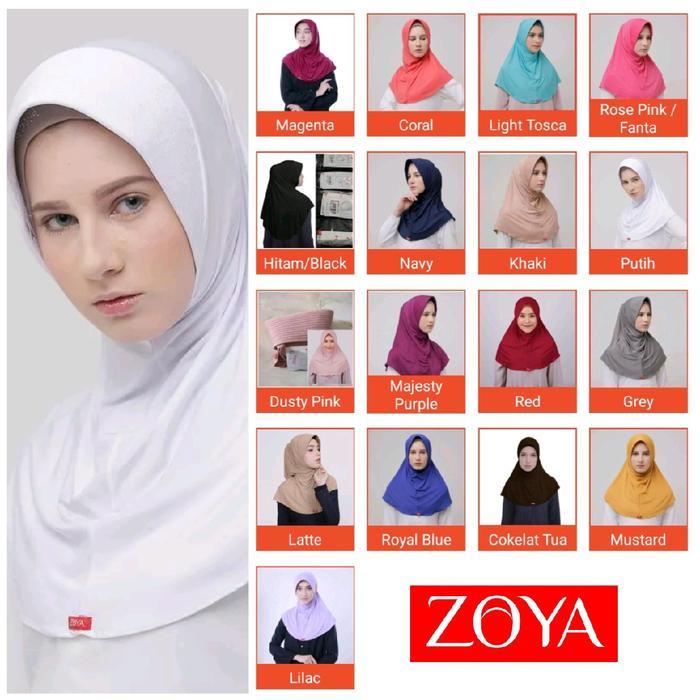 Promo Zoya Marsha Casual Instant Hijab - Kerudung Jilbab Bergo Lycra Instan Santai Olahraga Seragam