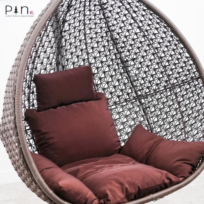 Ayunan Gantung Rotan Sintetis / Kursi Santai - Bandulan Pear Hanging Chair